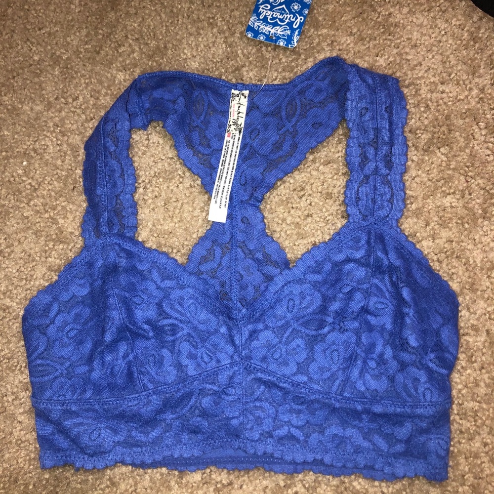 Free People Blue Bralette XS NWT